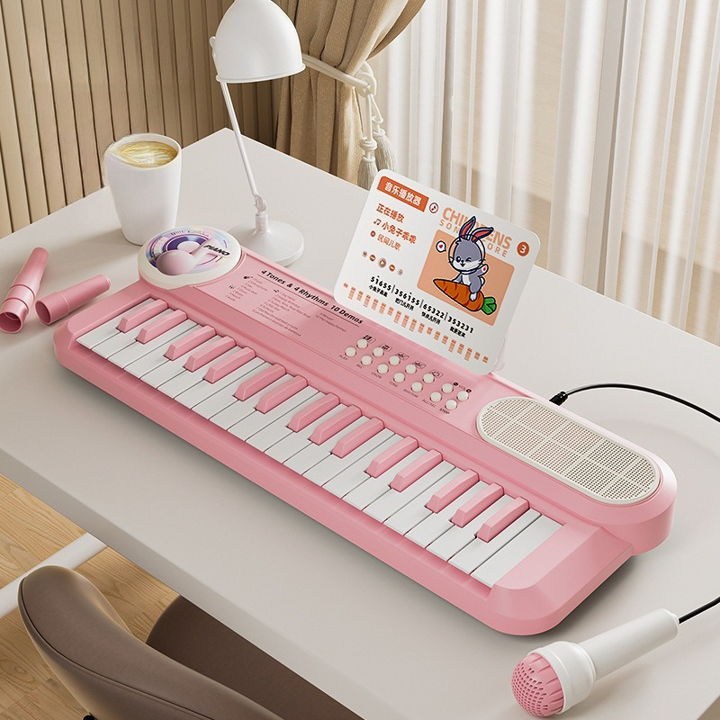 Musical Instrument Harmonium - بيانو إلكتروني للأطفال بـ 37 مفتاحًا