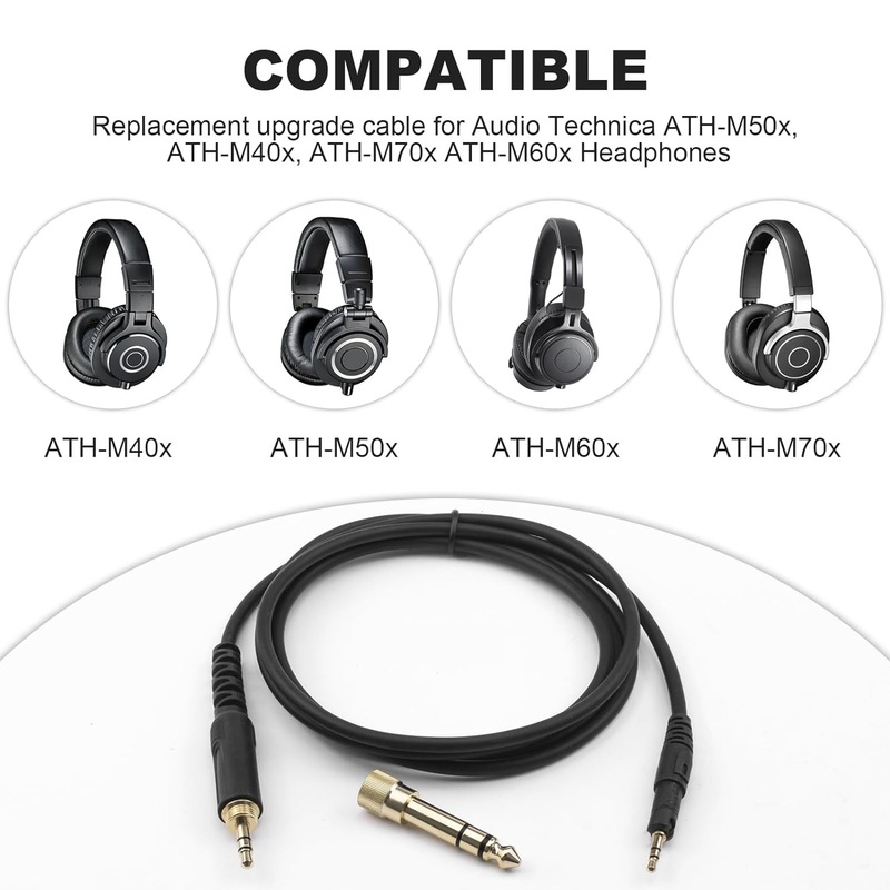 كابل صوتي حلزوني بديل متوافق م - مراجعة Audio Technica Headphone Ath-M50X وسعره