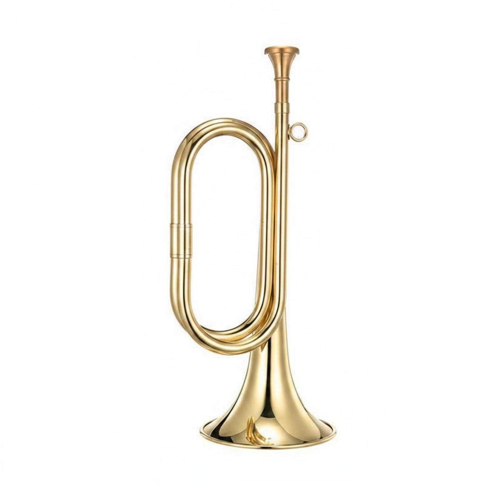 بوق نحاسي محمول للفرقة الموسيق - مراجعة Musical Instrument Bugle وسعره